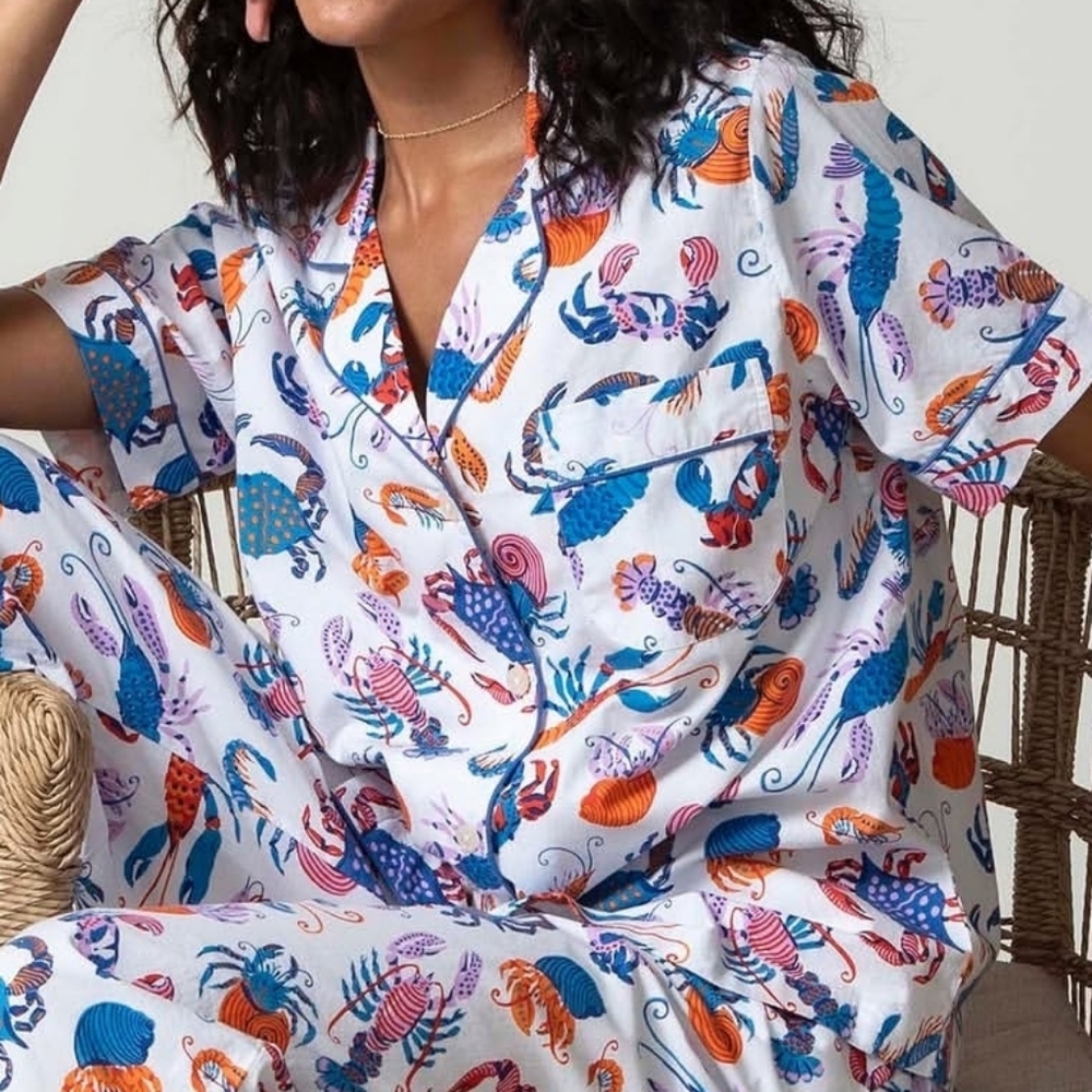 PRINTFRESH Women's Seafood Boil Cotton Novelty Print Short Sleeve Tee